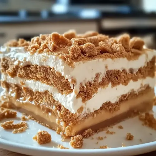 No-Bake Biscoff Lasagna