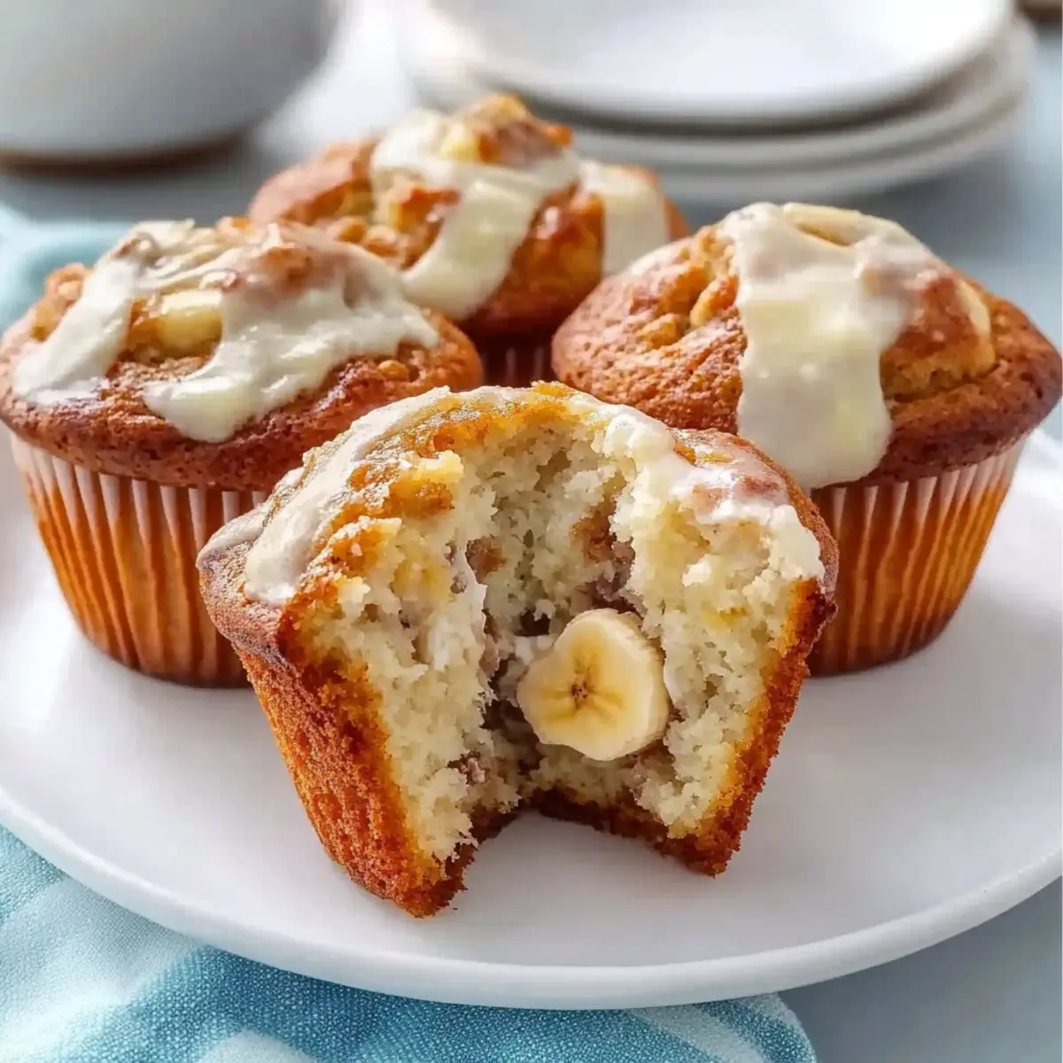 Banana Cream Cheese Muffins