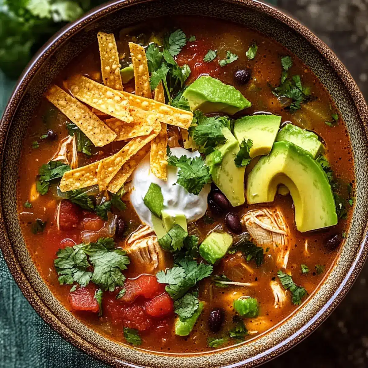 Poblano Chicken Tortilla Soup