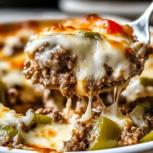 Low Carb Philly Cheesesteak Casserole