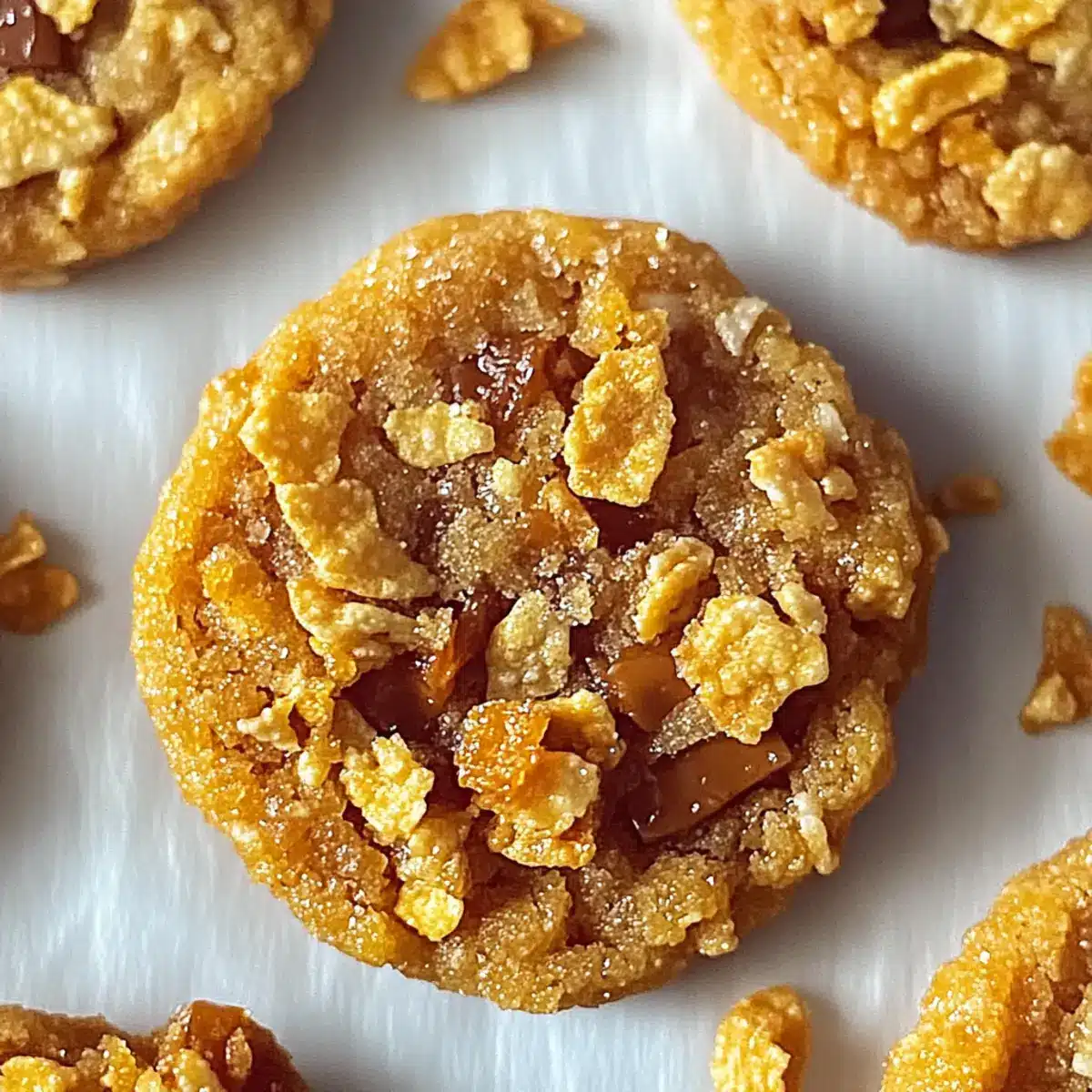 Crunchy Cornflake Toffee Cookies