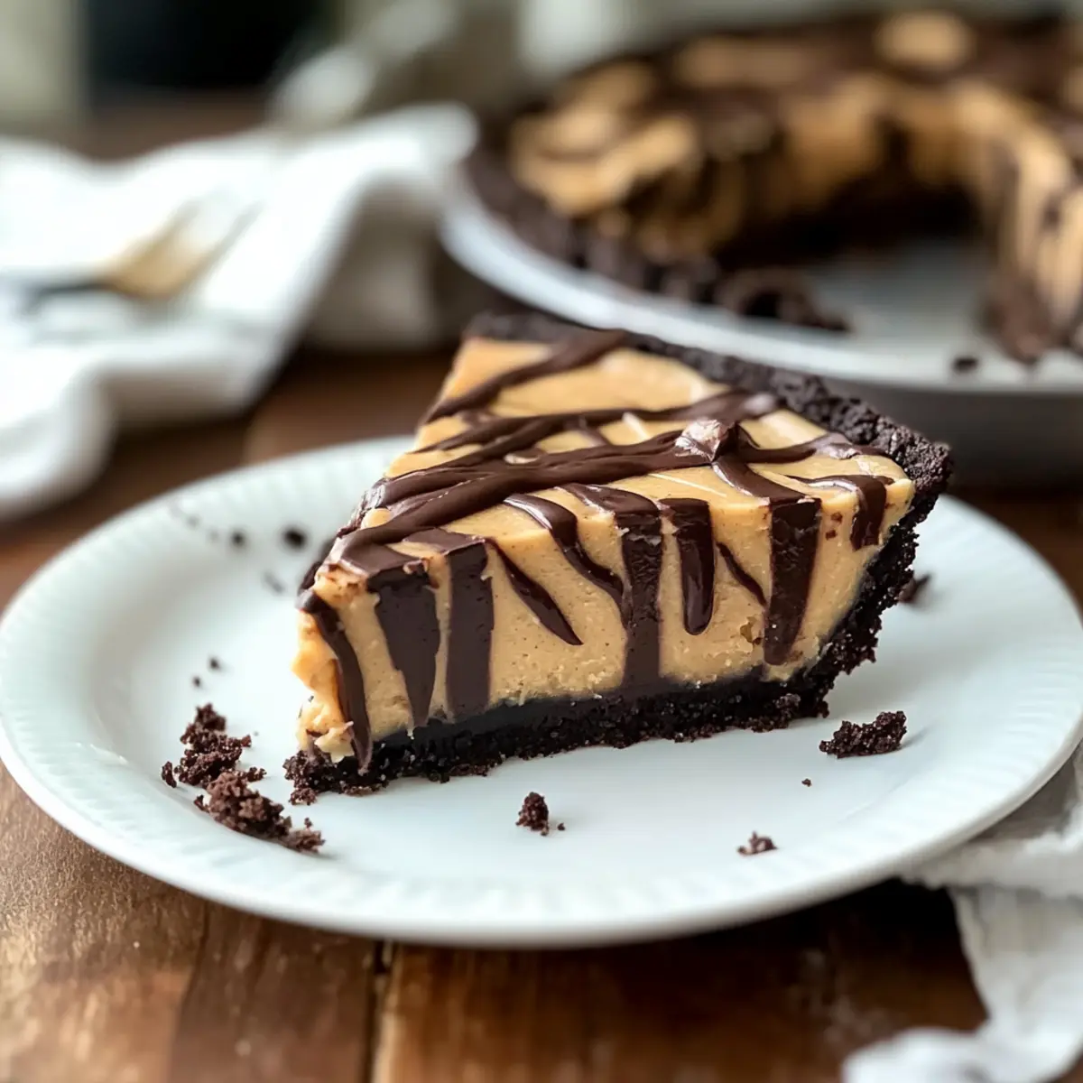 Decadent Chocolate Peanut Butter Swirl Pie