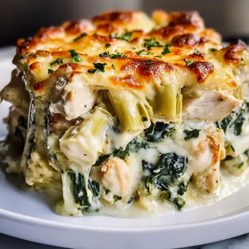 High Protein Spinach Artichoke Chicken