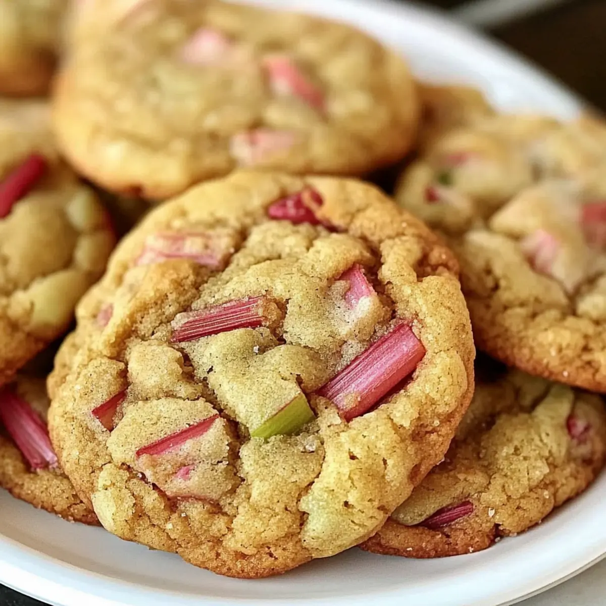 Brown Sugar Rhubarb Cookies