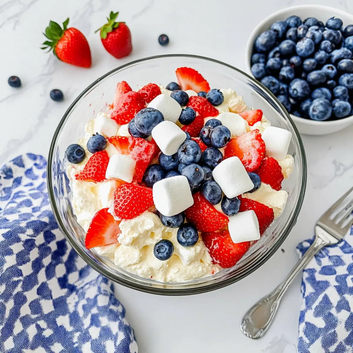 Red White and Blue Cheesecake Salad