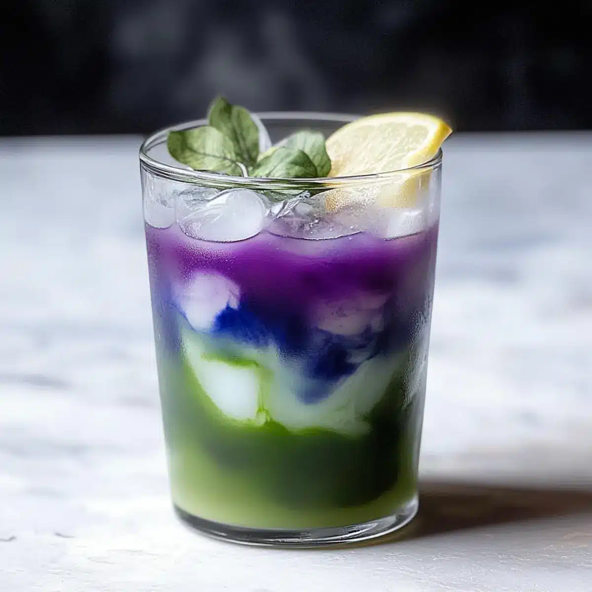 Butterfly Pea Flower Matcha Lemonade