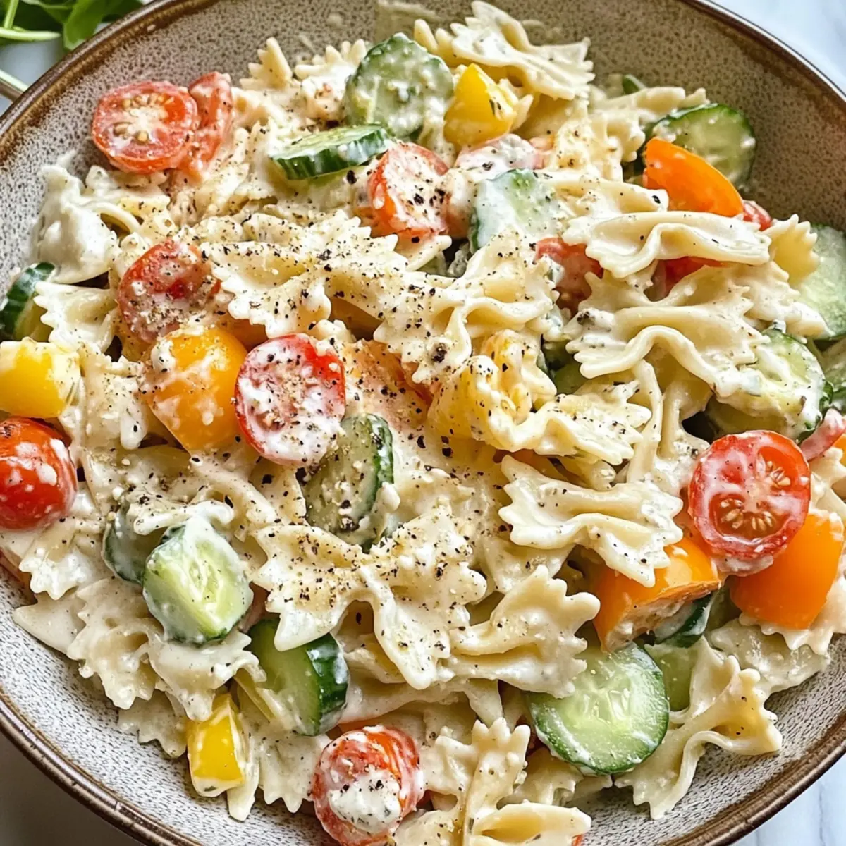 Creamy Cottage Cheese Pasta Salad
