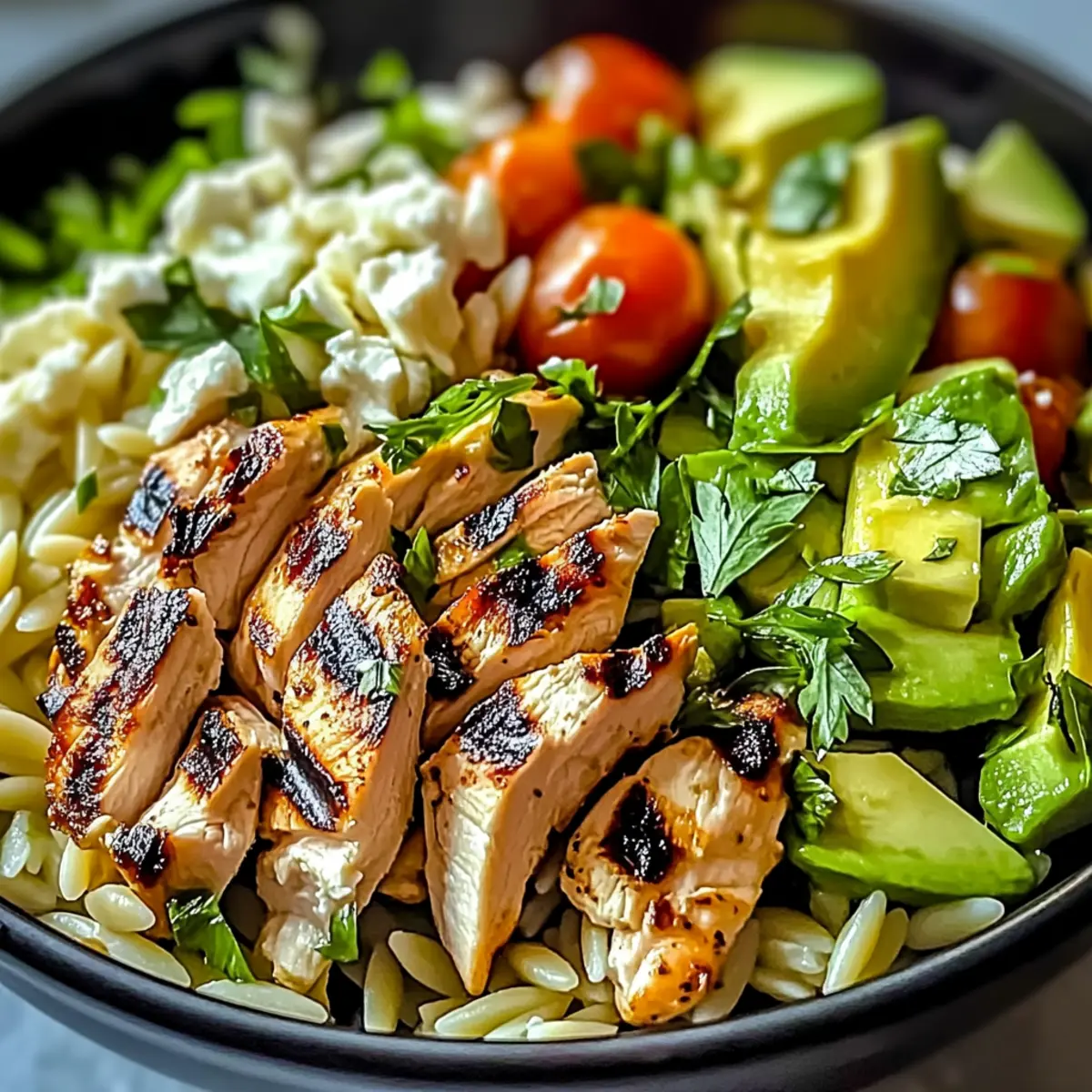 Grilled Chicken Orzo Salad