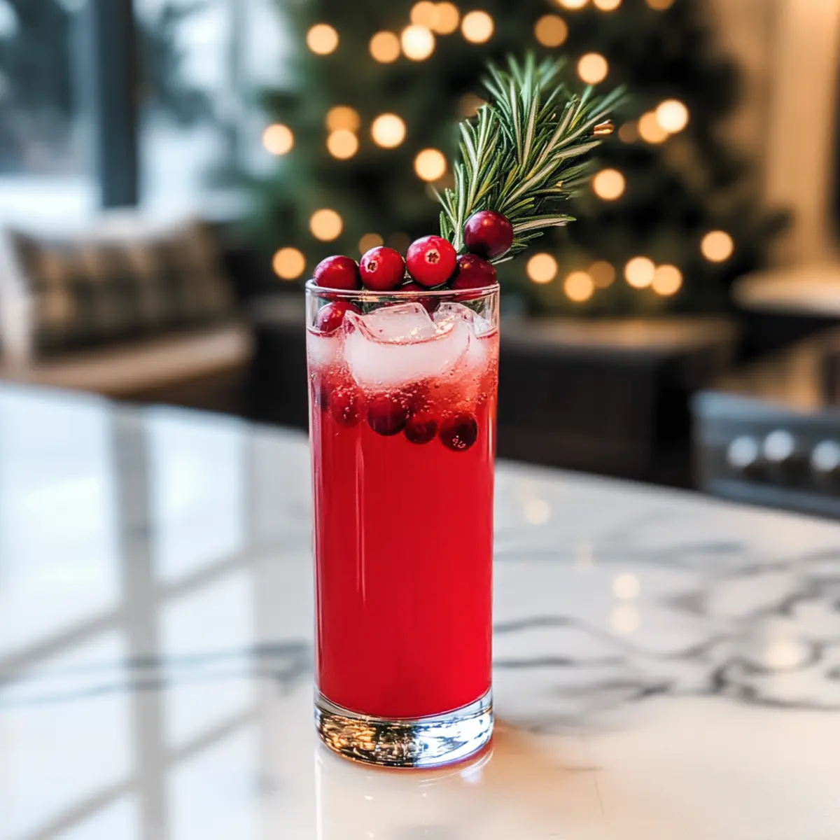 Sparkling Cranberry Mocktail