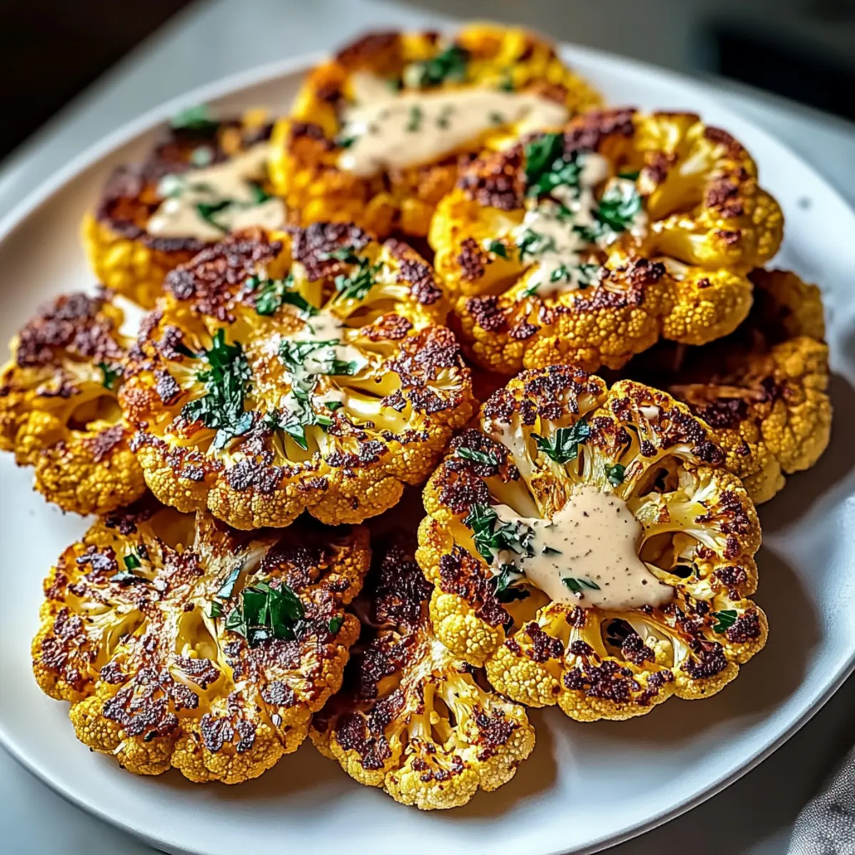 Savory Golden Cauliflower Steaks Delight