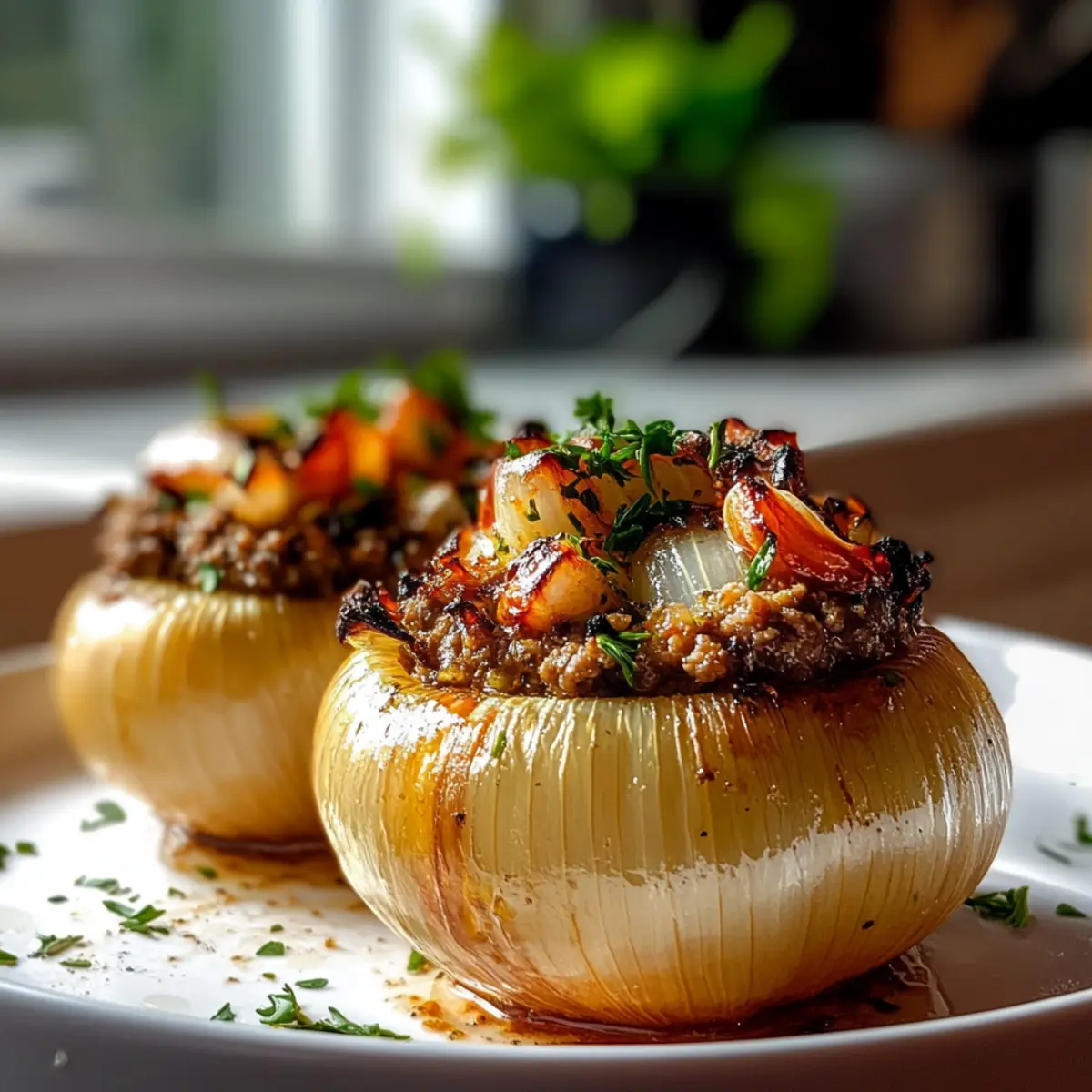 Savory Greek Beef-Stuffed Onions Delight