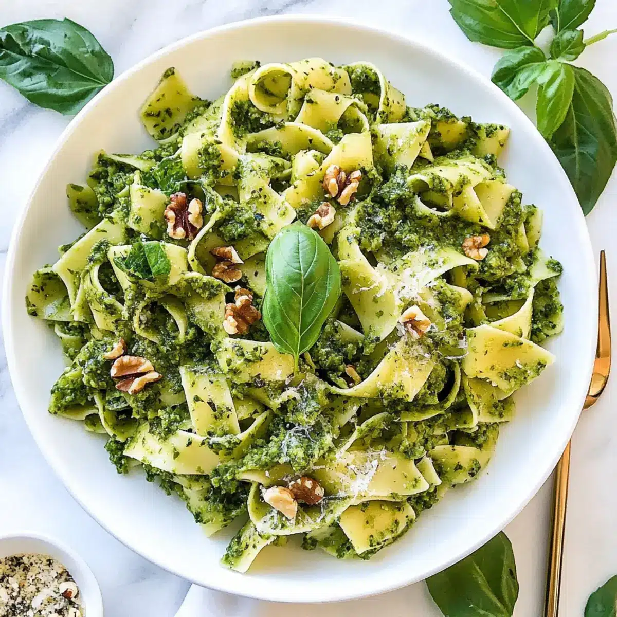 Kale Pesto Pappardelle Pasta
