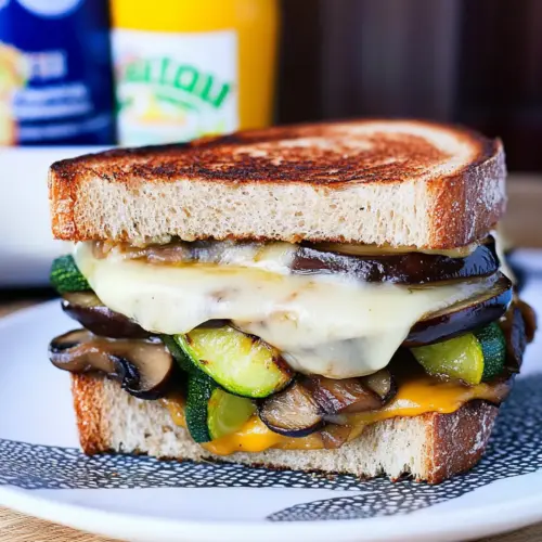 Grilled Cheese and Vegetable Sandwich