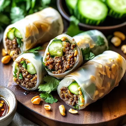 Thai Basil Beef Rolls