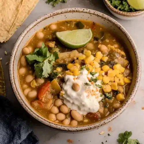 Vegetarian White Chickpea Chili