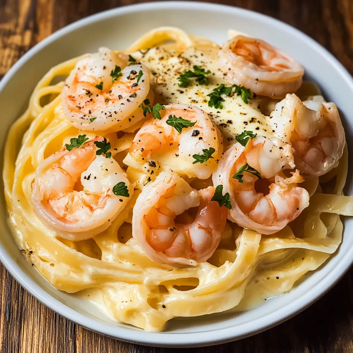 Creamy Shrimp Fettuccine Alfredo