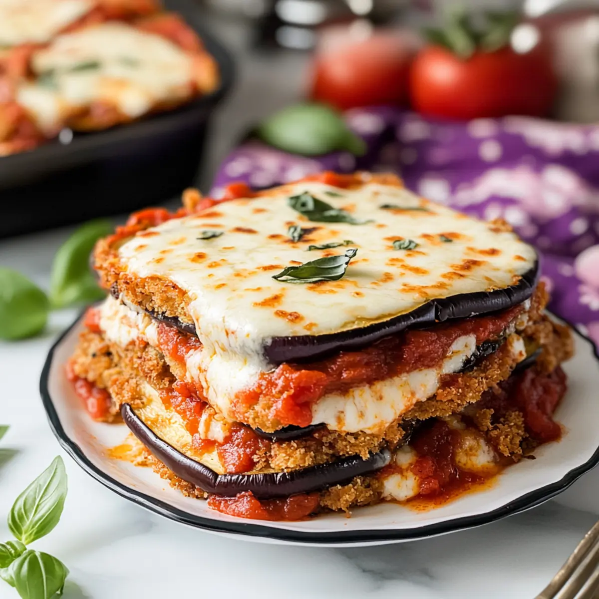 Easy Cheesy Eggplant Parmesan