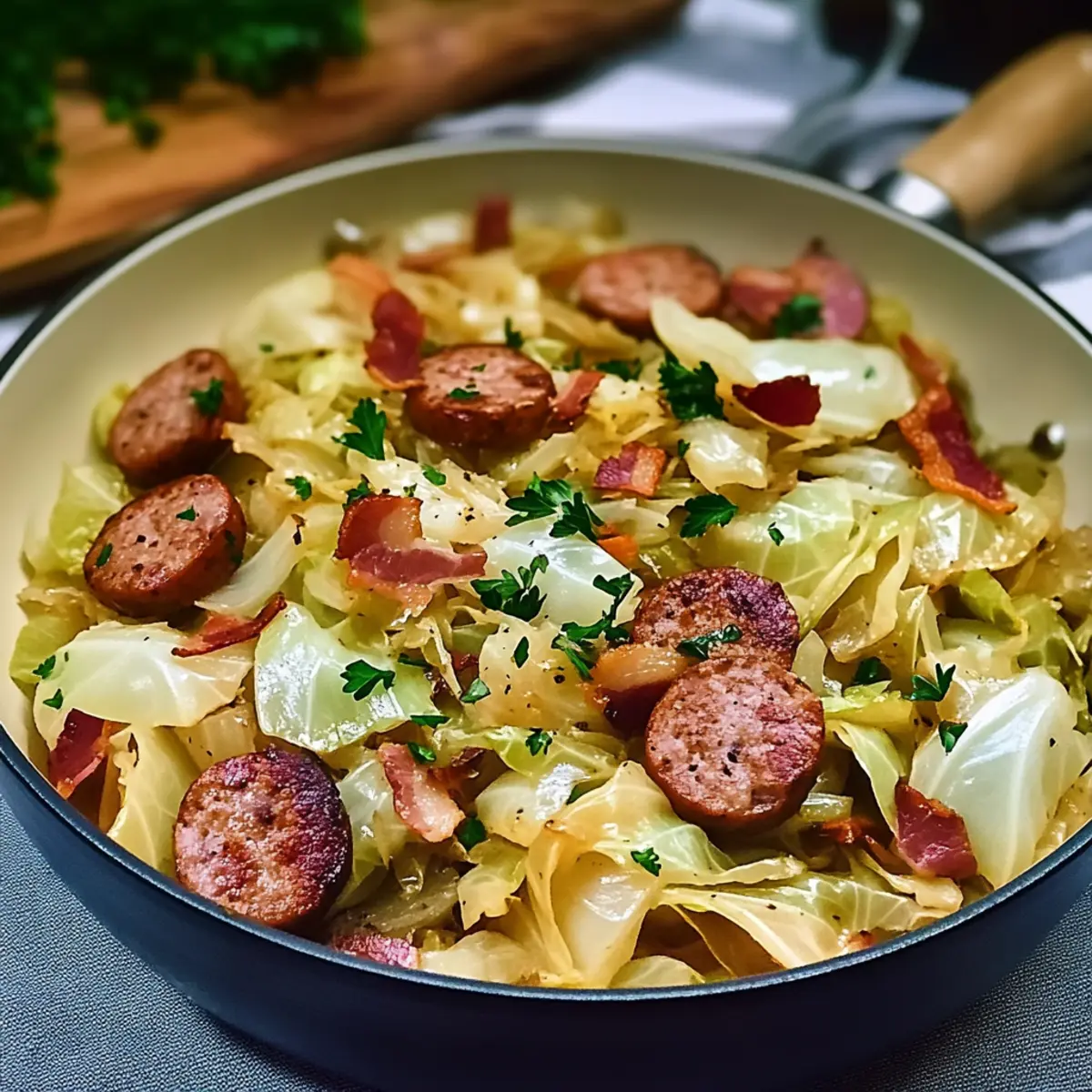 Cabbage and Sausage Side Dish