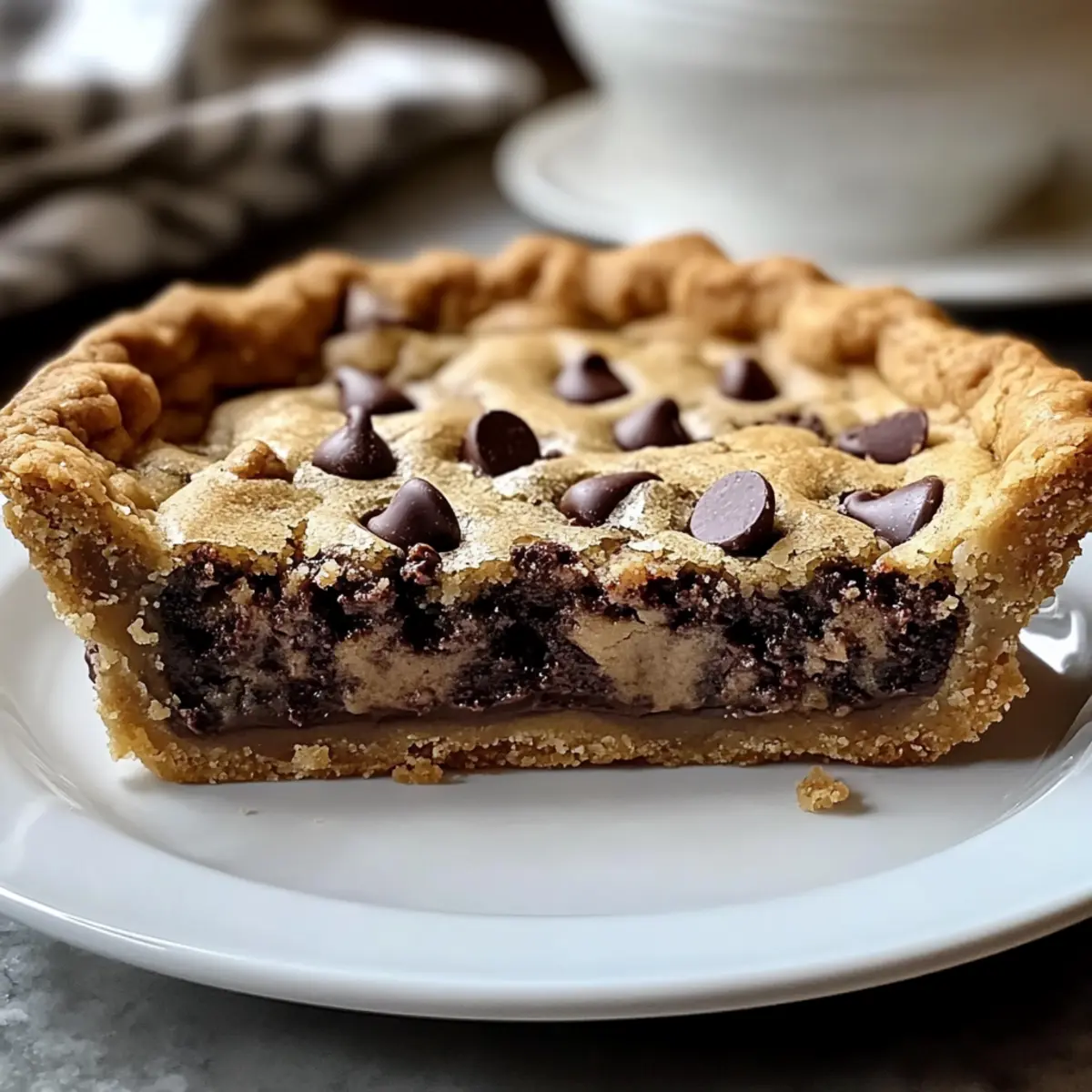 Easy Chocolate Chip Cookie Pie