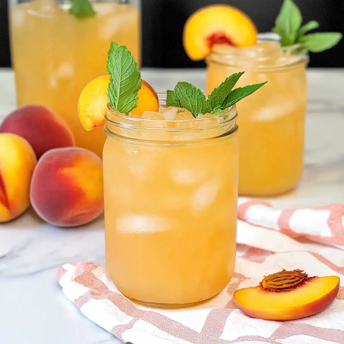 Homemade Peach Lemonade