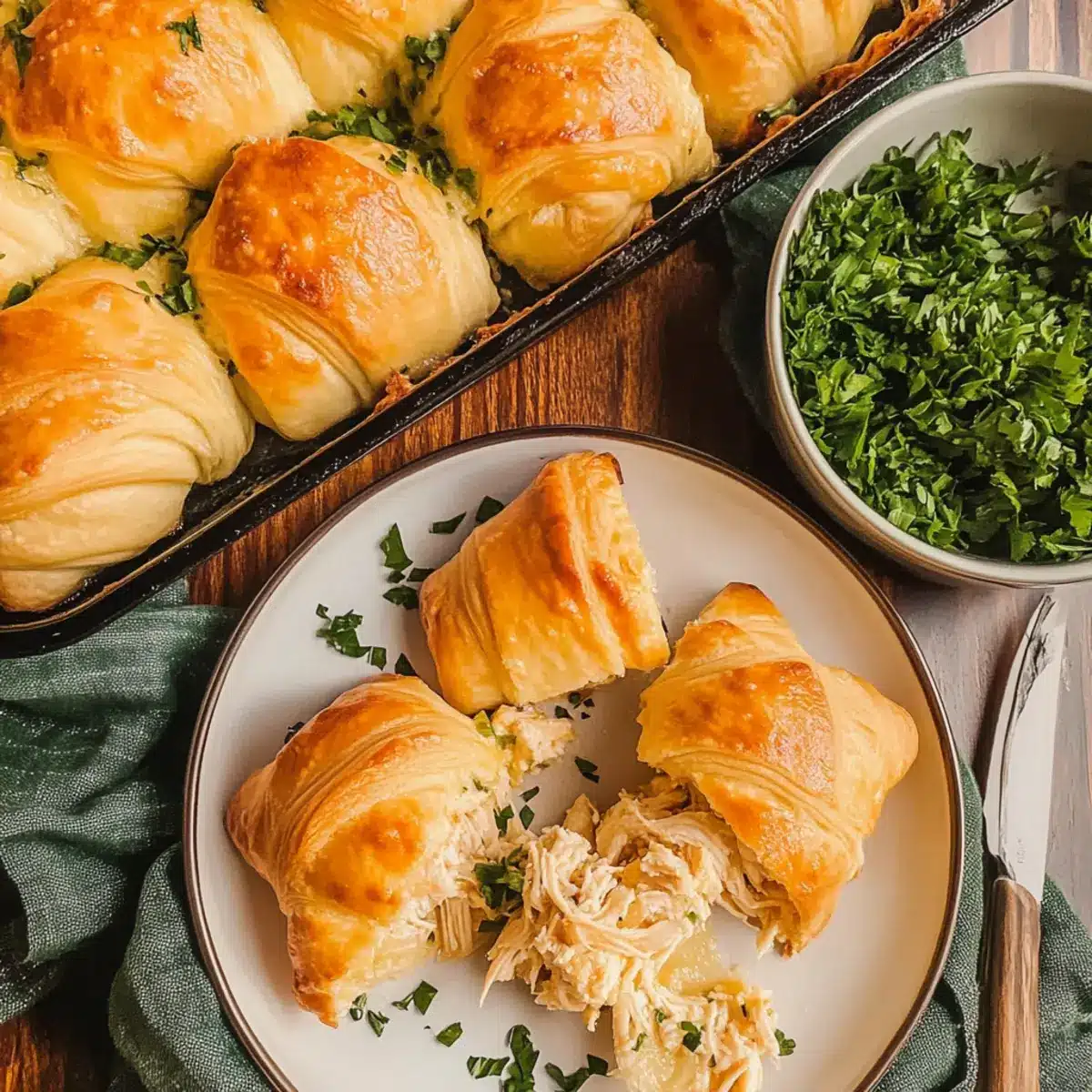 Cheesy Chicken Crescent Rolls