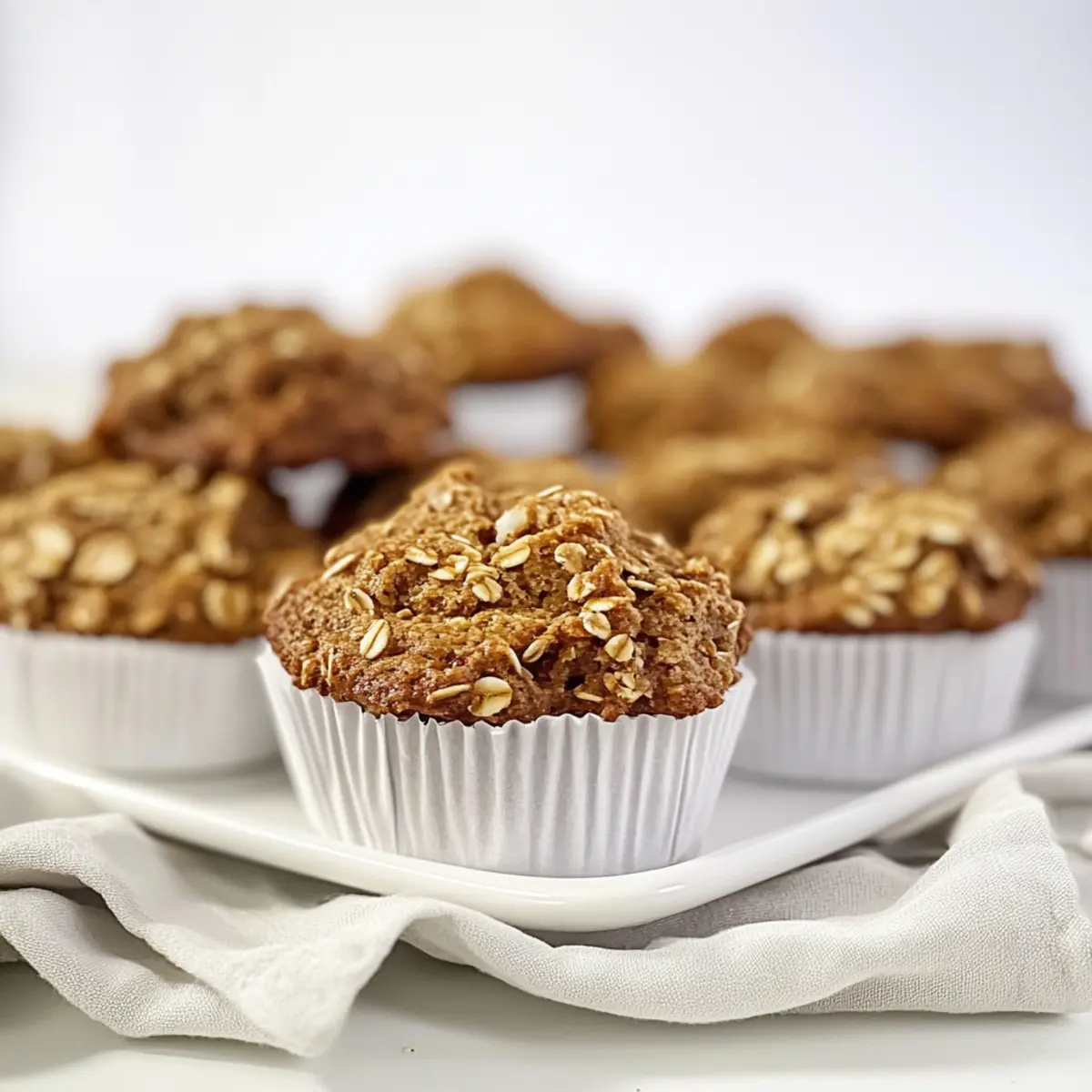 Healthy Banana Oatmeal Muffins