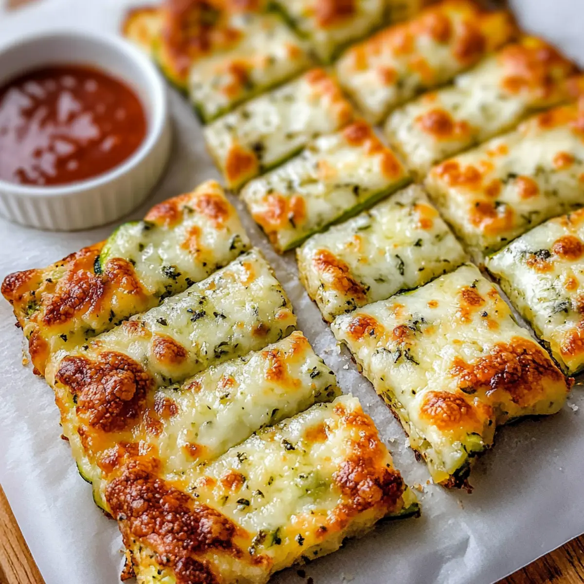 Cheesy Zucchini Breadsticks