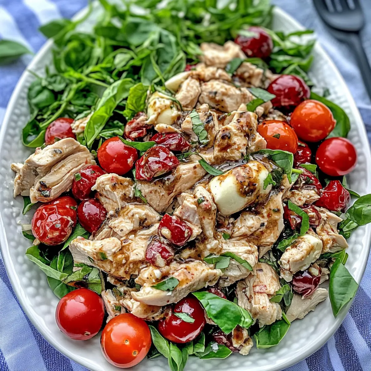 Balsamic Caprese Chicken Salad
