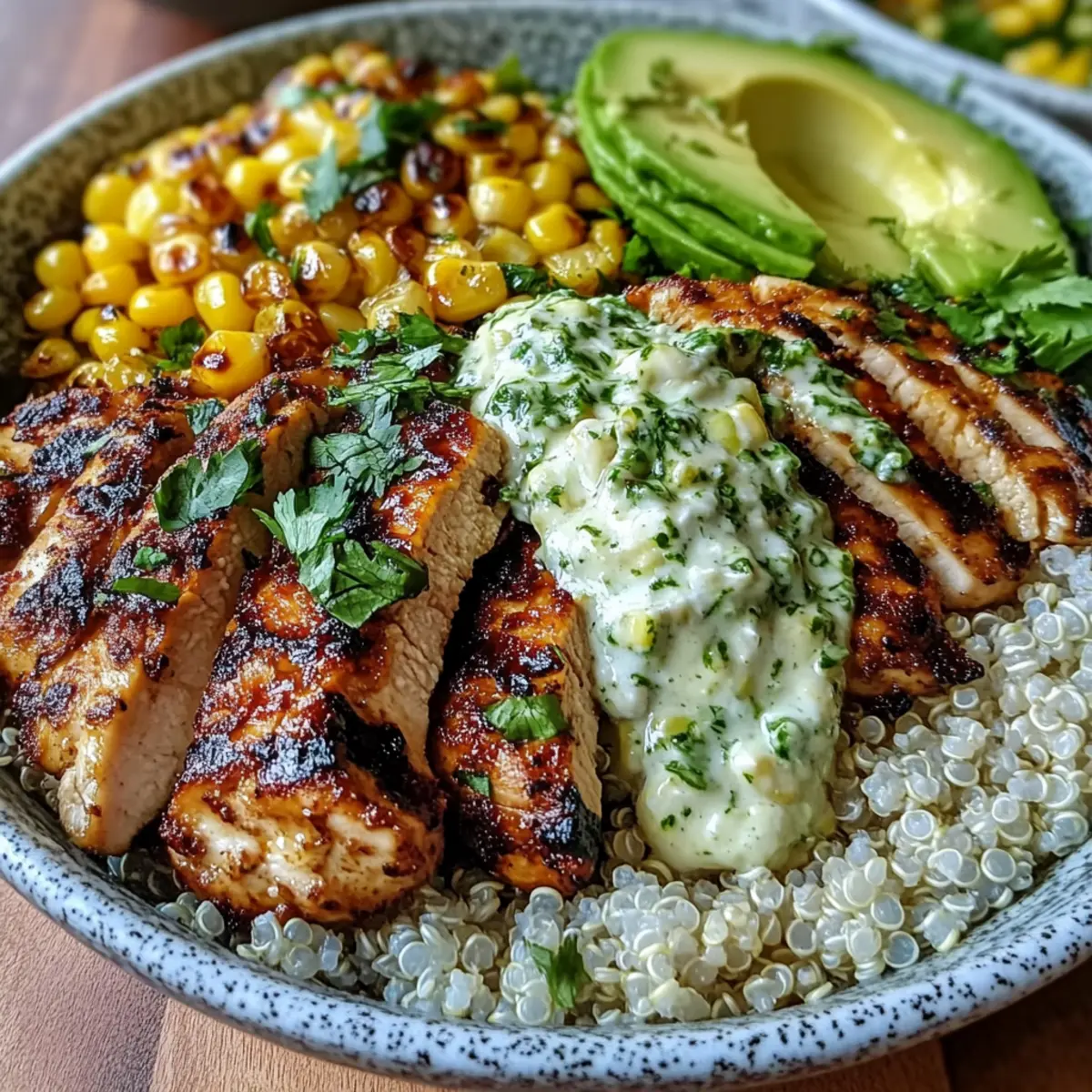 Grilled Chicken Bowls with Avocado and Corn