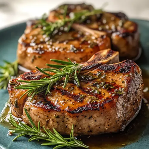 Tender Grilled Rosemary Pork Chops