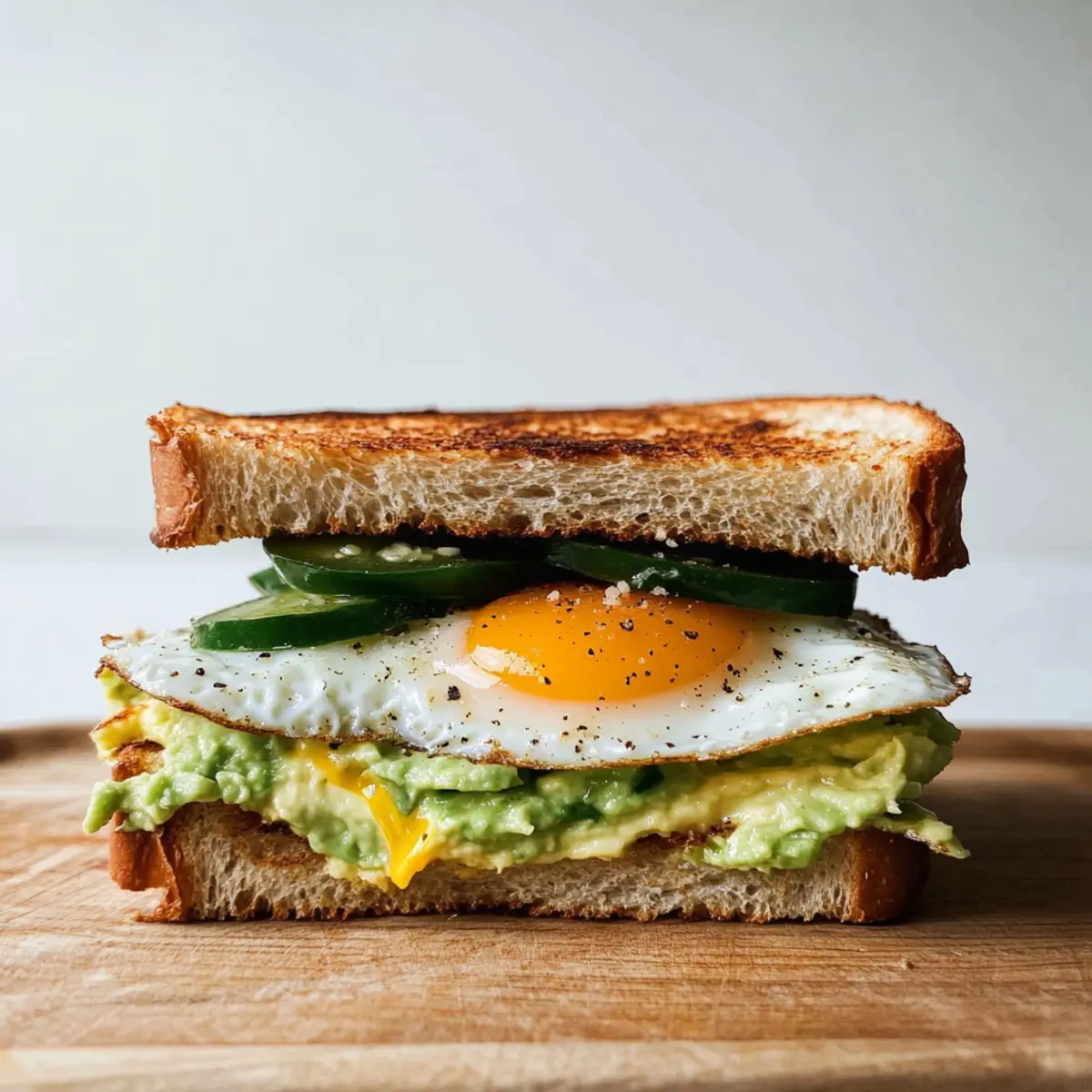 Healthy Avocado Egg Breakfast Sandwich