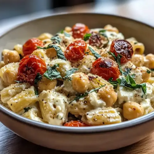 Baked Feta Pasta with Chickpeas