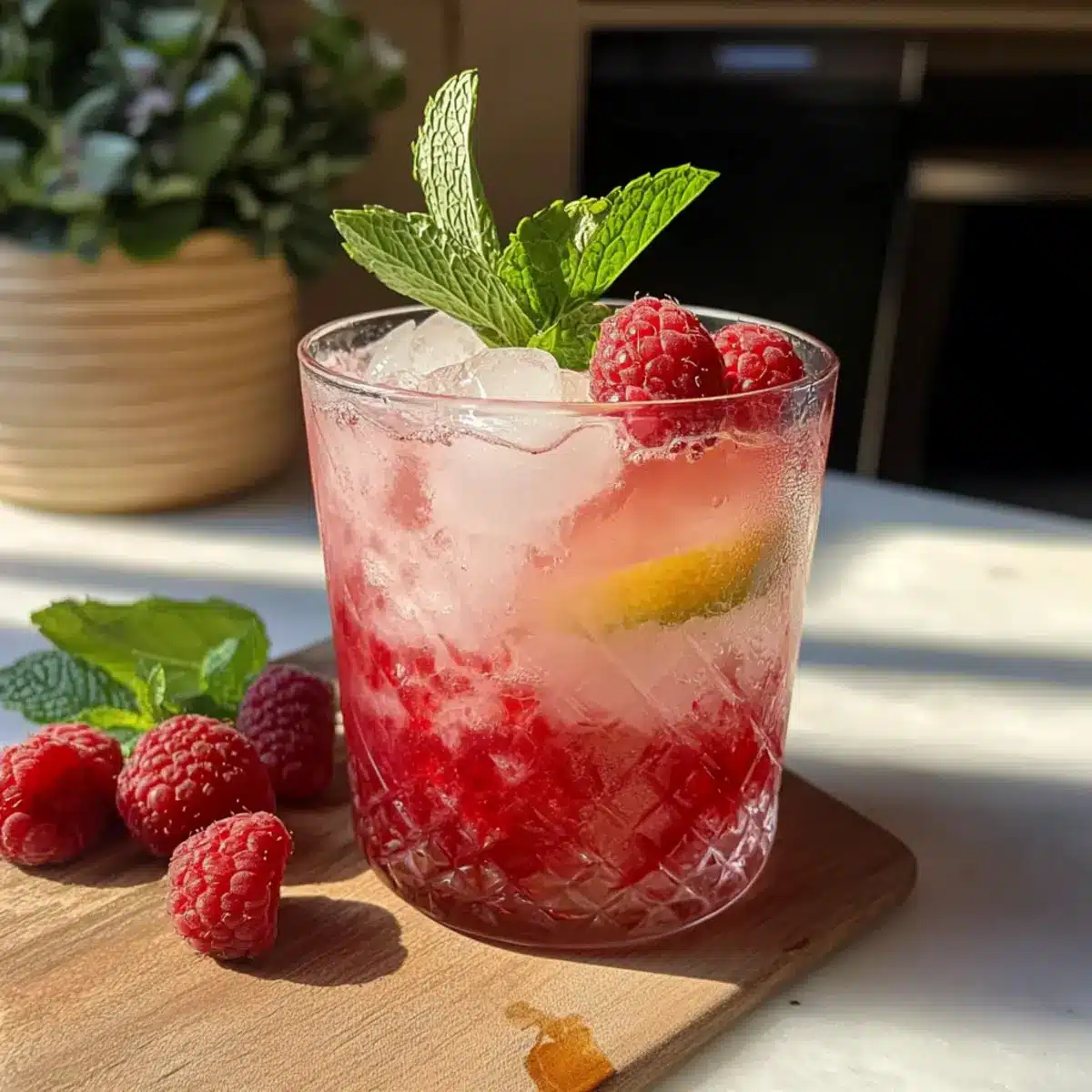 Honey Raspberry Mocktail