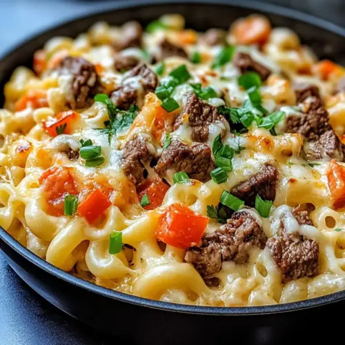 Steak & Pepper Jack Queso Mac