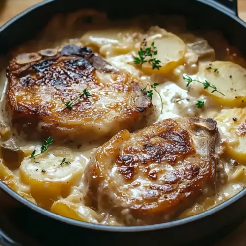Pork Chop Scalloped Potato Casserole