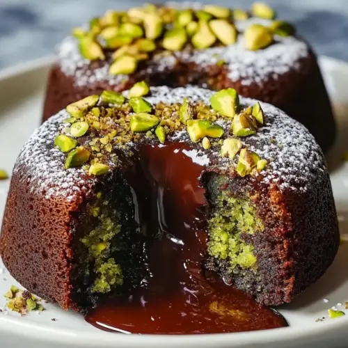 Pistachio Chocolate Lava Cakes
