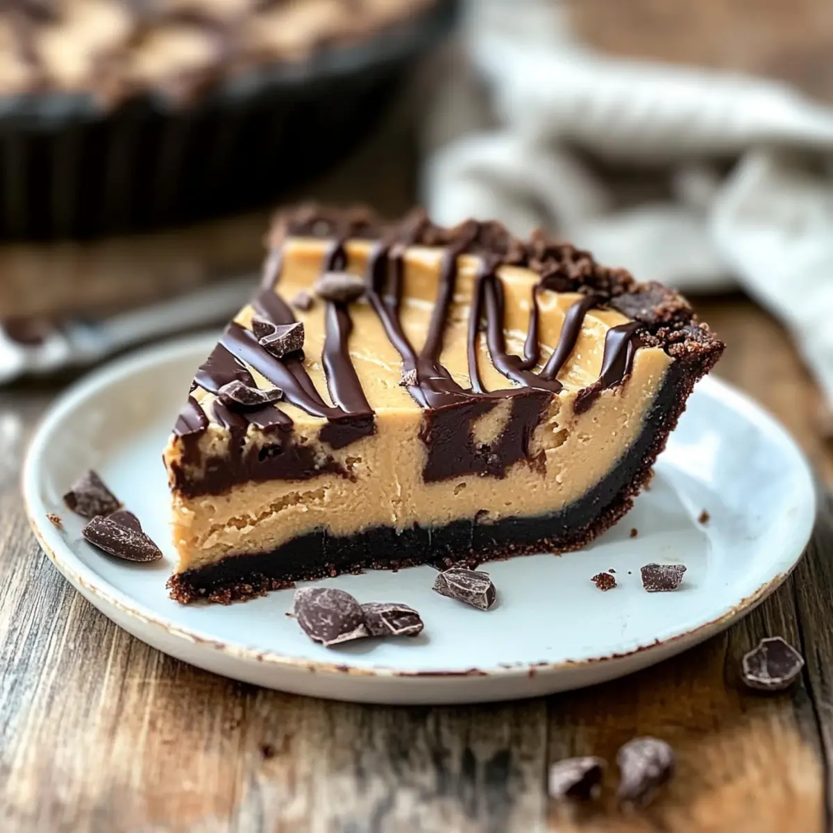 Decadent Chocolate Peanut Butter Swirl Pie