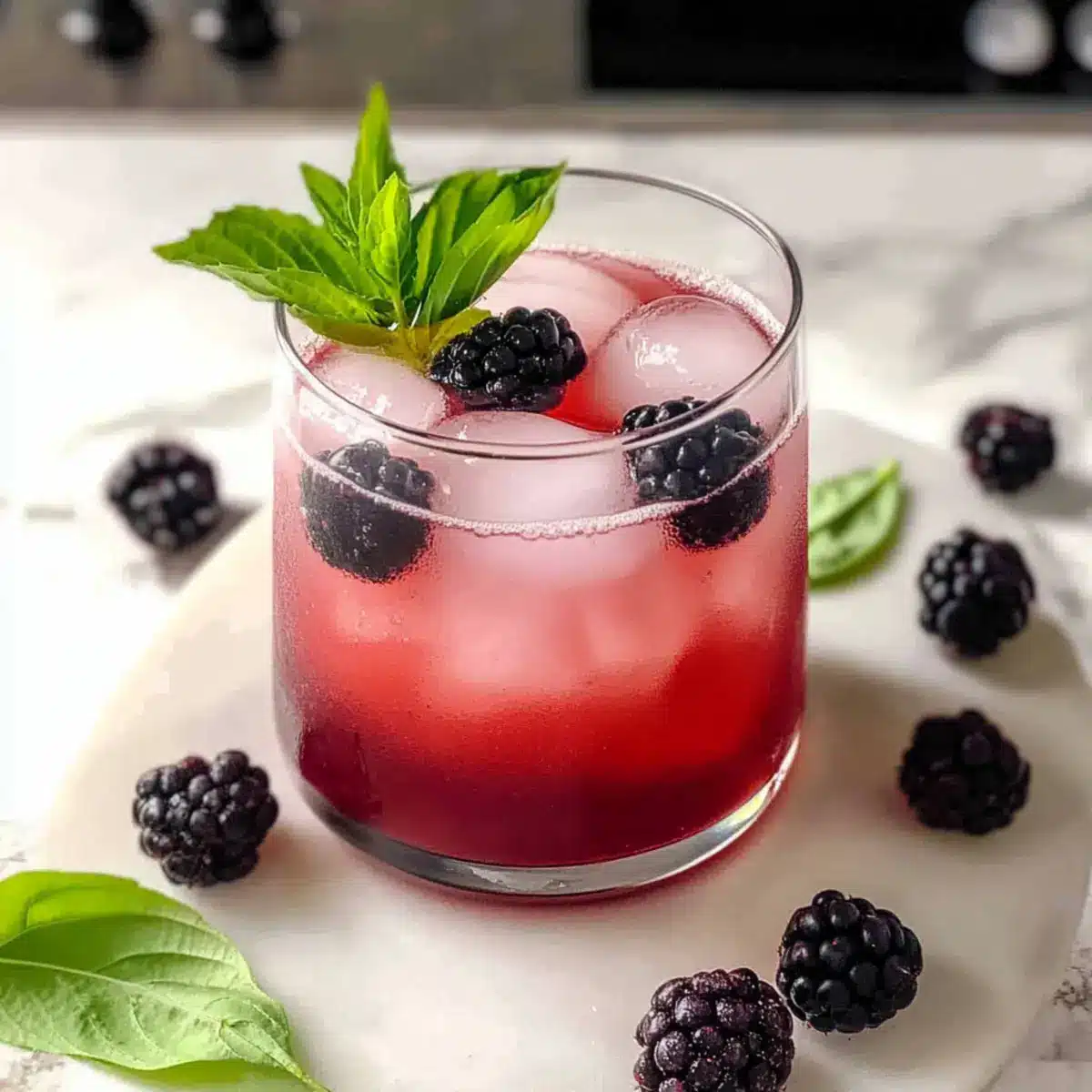 Sparkling Blackberry Mocktail