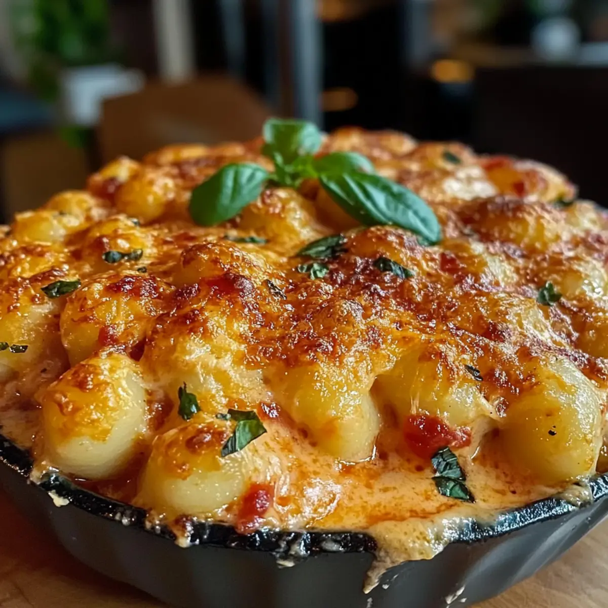 Creamy Tomato Basil Gnocchi Bake