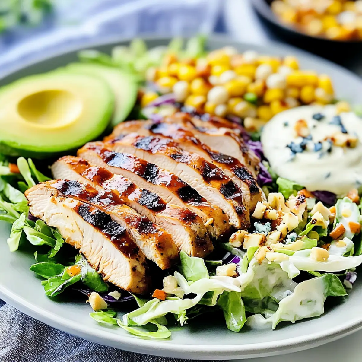 Summer Coleslaw BBQ Chicken Salad