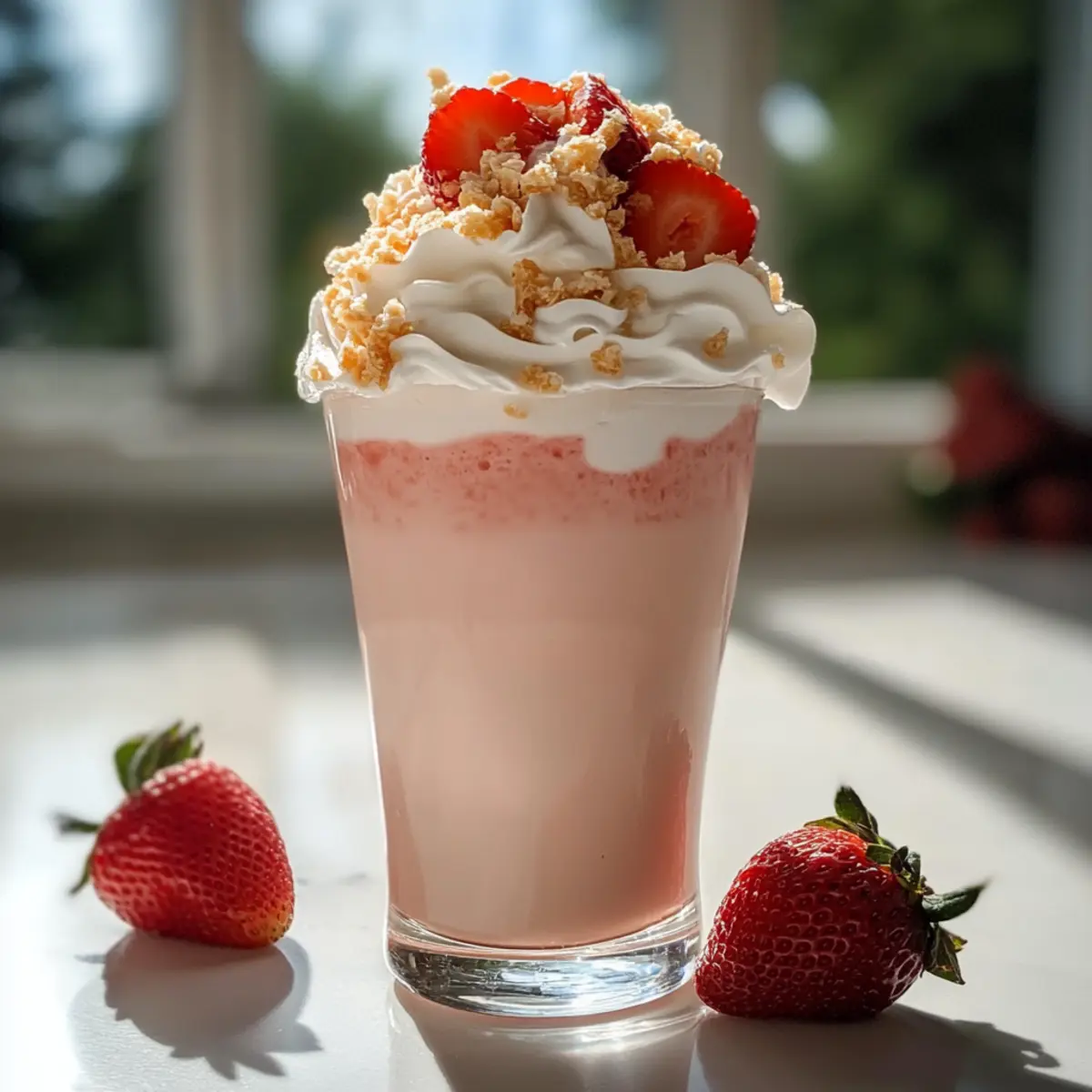 Easy Strawberries & Cream Frappuccino