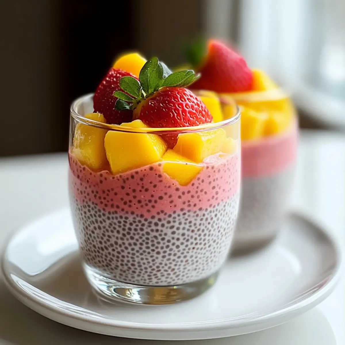 Easy Mango Strawberry Chia Pudding Cups: Healthy & Refreshing