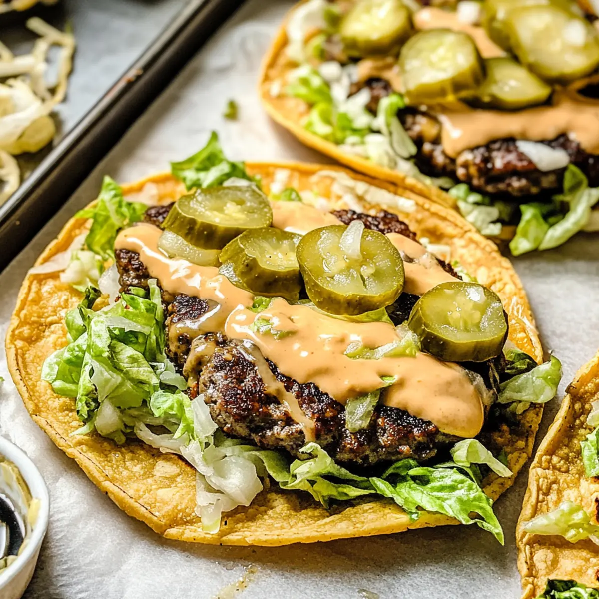 Smash Burger Tacos (Big Mac Tacos)