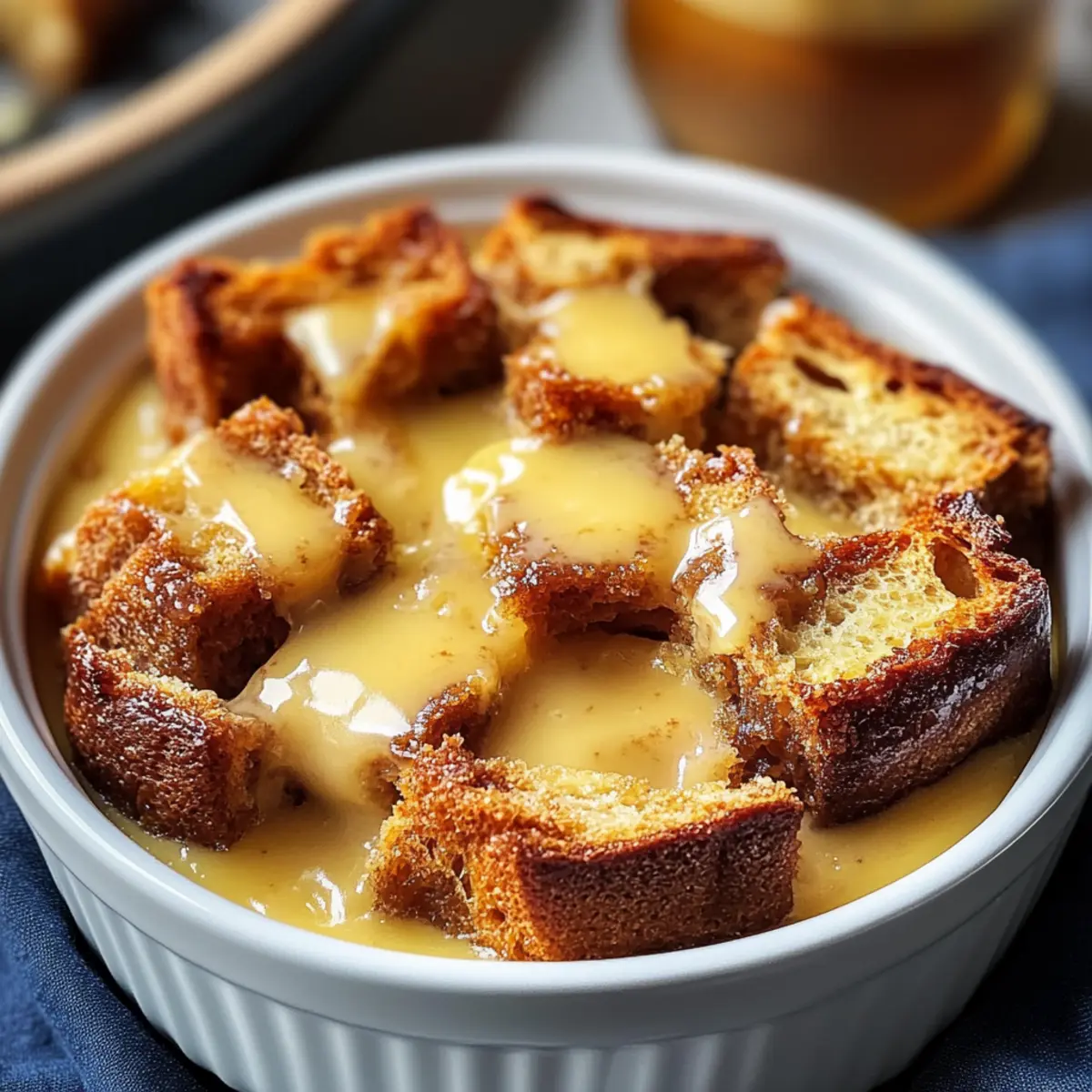 Bread Pudding Recipe with Vanilla Caramel Sauce