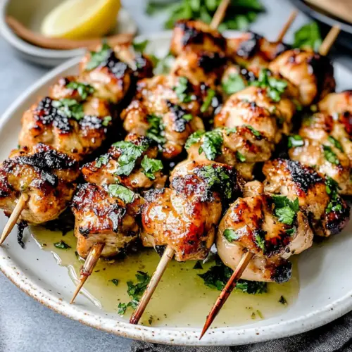 Honey Garlic Chicken Skewers