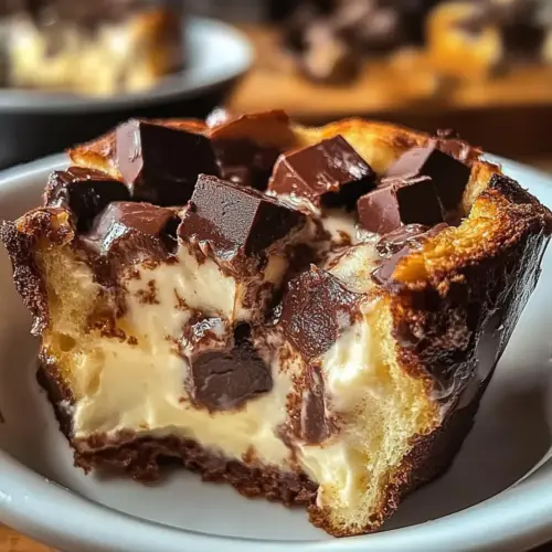 Decadent Chocolate Cream Cheese Bread Pudding