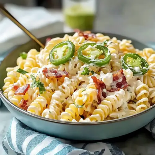 Simple Jalapeño Popper Pasta Salad
