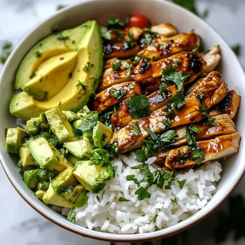 Honey Lime Chicken & Avocado Rice Bowl