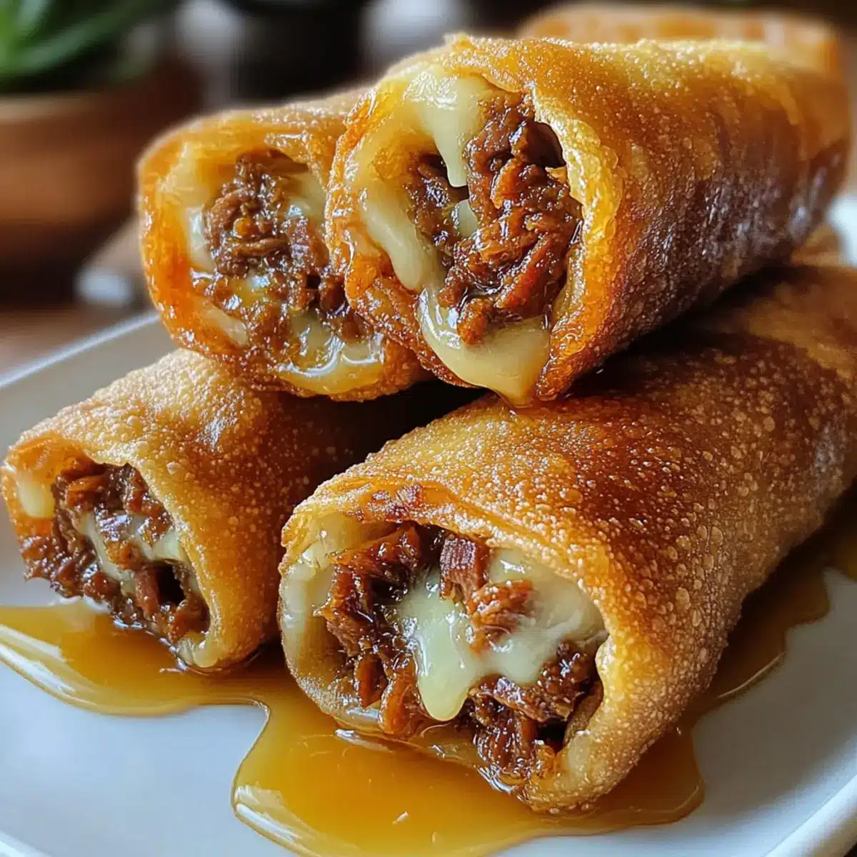 Texas Twinkies Egg Rolls with Honey