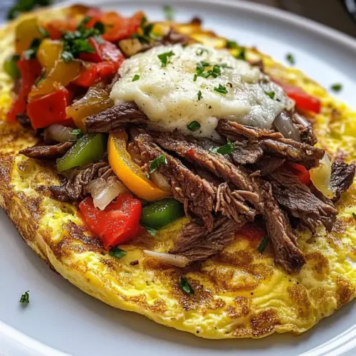 Philly Cheesesteak Omelette